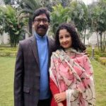 CM Hemant soren with wife Kalpana Soren